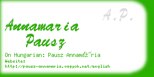 annamaria pausz business card